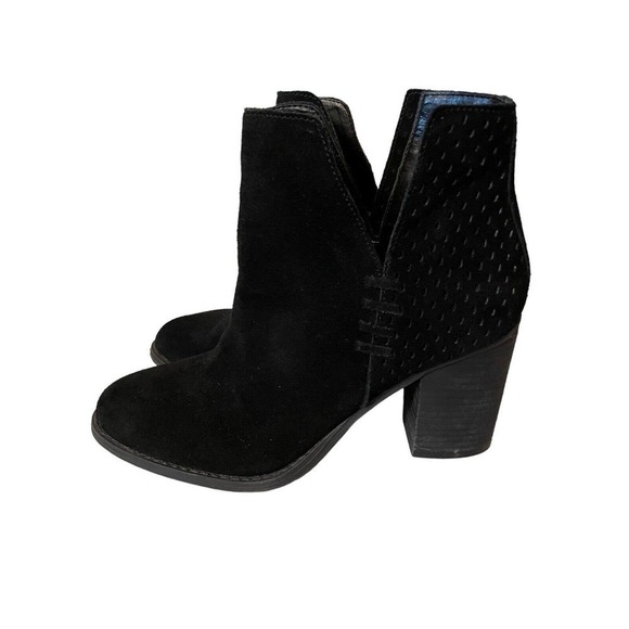 Steve Madden Shepp Booties Black Suede Leather Size 6.5 - Picture 1 of 8